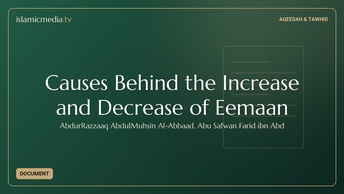 Causes Behind the Increase and Decrease of Eemaan