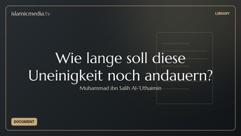 Wie lange soll diese Uneinigkeit noch andauern?