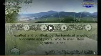 The Quran with English Subtitle: (80) Surat Abasa (He Frowned)