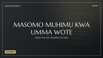 MASOMO MUHIMU KWA UMMA WOTE