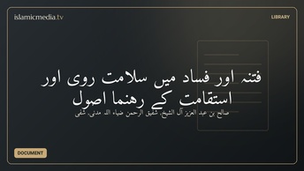 فتنہ  اور  فساد  میں سلامت روی  اور  استقامت کے  رہنما  اصول