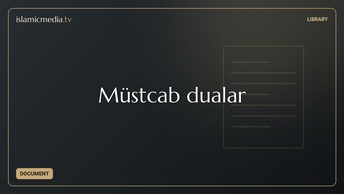 Müstəcab dualar
