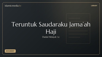 Teruntuk Saudaraku Jama’ah Haji
