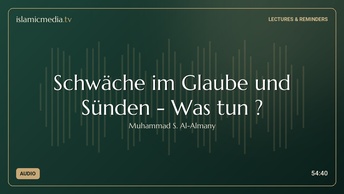 Schwäche im Glaube und Sünden - Was tun ?