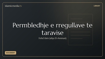 Përmbledhje e rregullave të taravisë