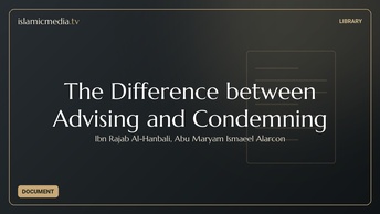 The Difference between Advising and Condemning
