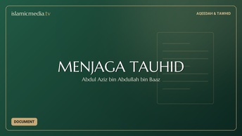 MENJAGA TAUHID