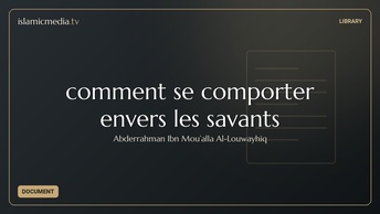 comment se comporter envers les savants