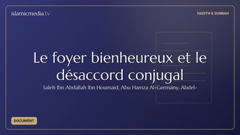 Le foyer bienheureux et le désaccord conjugal