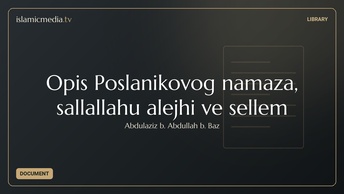 Opis Poslanikovog namaza, sallallahu alejhi ve sellem