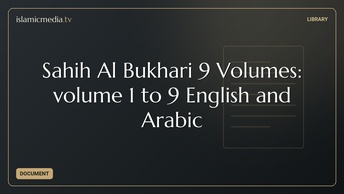 Sahih Al Bukhari 9 Volumes: volume 1 to 9 English and Arabic