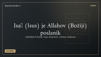Isaа (Isus) je ِAllahov (Božiji) poslanik