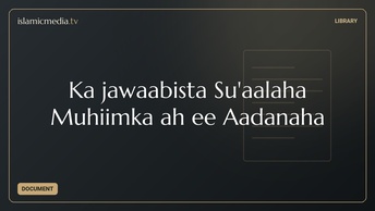 Ka jawaabista Su'aalaha Muhiimka ah ee Aadanaha