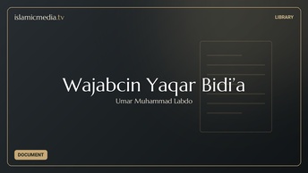 Wajabcin Yaqar Bidi’a