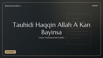 Tauhidi Haqqin Allah A Kan Bayinsa