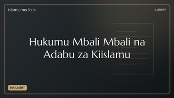Hukumu Mbali Mbali na Adabu za Kiislamu