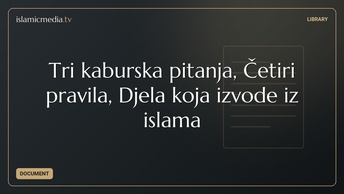 Tri kaburska pitanja, Četiri pravila, Djela koja izvode iz islama