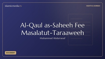 Al-Qaul as-Saheeh Fee Masalatut-Taraaweeh