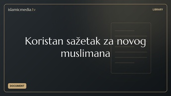 Koristan sažetak za novog muslimana