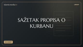 SAŽETAK PROPISA O KURBANU
