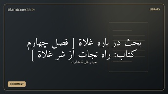 بحث در باره غلاة [ فصل چهارم كتاب: راه نجات از شرِّ غلاة ]