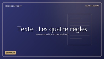 Texte : Les quatre règles