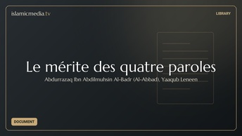 Le mérite des quatre paroles