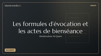 Les formules d’évocation et les actes de bienséance