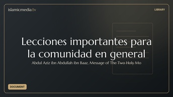 Lecciones importantes para la comunidad en general