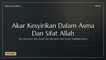 Akar Kesyirikan Dalam Asma Dan Sifat Allah