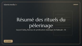 Résumé des rituels du pèlerinage