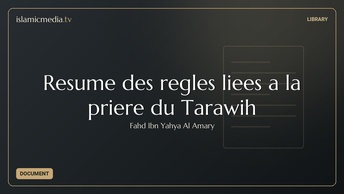 Résumé des règles liées à la prière du Tarawih
