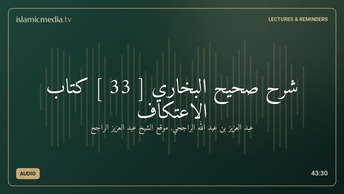 شرح صحيح البخاري [ 33 ] كتاب الاعتكاف