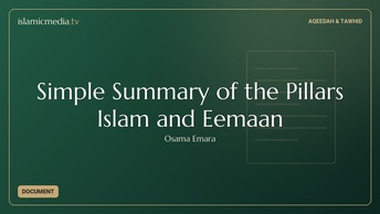 Simple Summary of the Pillars Islam and Eemaan