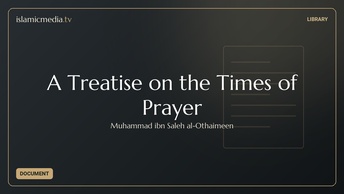 A Treatise on the Times of Prayer