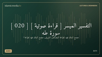 التفسير الميسر [ قراءة صوتية ] [ 020 ] سورة طه