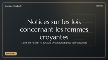 Notices sur les lois concernant les femmes croyantes