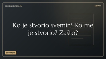 Ko je stvorio svemir? Ko me je stvorio? Zašto?