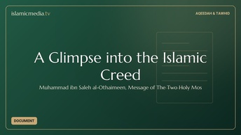 A Glimpse into the Islamic Creed