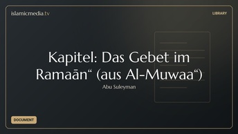 „Kapitel: Das Gebet im Ramaḍān“ (aus „Al-Muwaṭṭaʾ“)