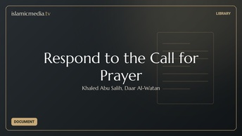 Respond to the Call for Prayer
