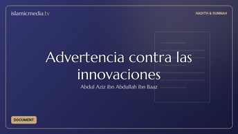 Advertencia contra las innovaciones