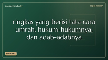 ringkas yang berisi tata cara umrah, hukum-hukumnya, dan adab-adabnya
