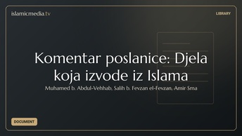 Komentar poslanice: Djela koja izvode iz Islama
