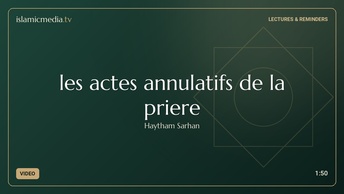 les actes annulatifs de la priere