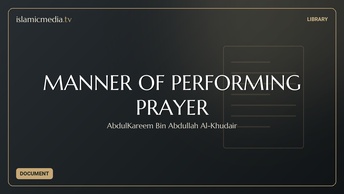 MANNER OF PERFORMING PRAYER