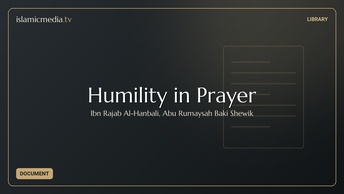 Humility in Prayer