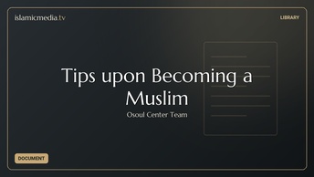 Tips upon Becoming a Muslim