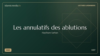 Les annulatifs des ablutions