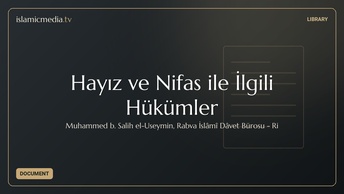 Hayız ve Nifas ile İlgili Hükümler